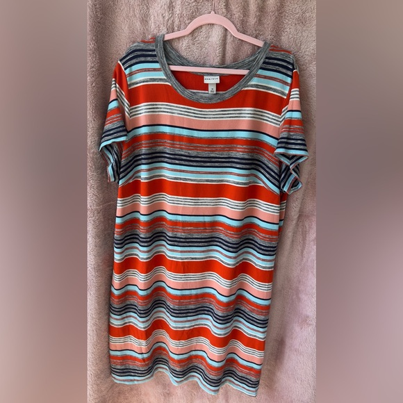 Ava & Viv Tops - Ava & Viv Vibrant Striped Short Sleeve Tee